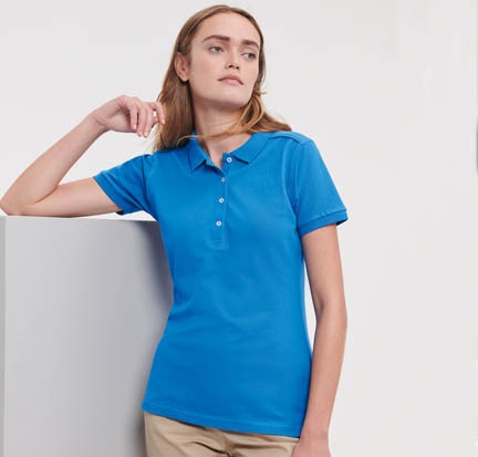 Russel Ladies’ Fitted Stretch Polo